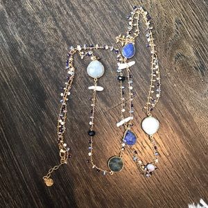 Gas Bijoux beaded gold chain necklace